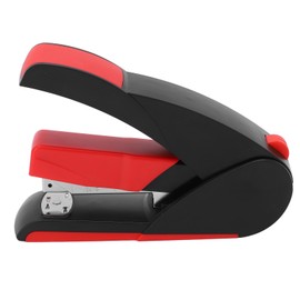 Stapler 20 Sheet Capacity 100pin Large Capacity Labor Saving Portable Stapler with Ergonomic Handle for Office Desktop5652 Black (Red)