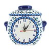 Blue Rose Polish Pottery - Blue Savannah Wall Clock -