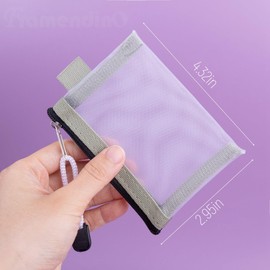 Framendino, 6 Pack Mini Zipper Mesh Bags Makeup Bag Small Pouch for Travel Daily Use