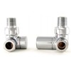 Hansvit MODCOMRV Corner Angled Radiator Valves, Chrome