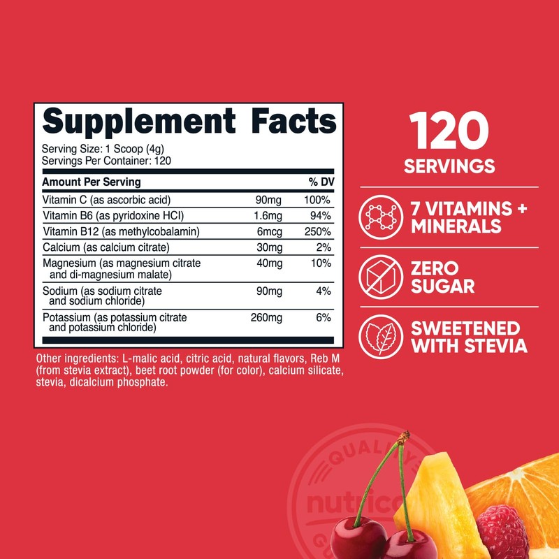 Nutricost Electrolyte Complex Powder (120 Servings, Fruit Punch) - Hydration