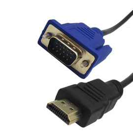 5 Packs HDMI to VGA Cable Gold-Plated 1080P HDMI Male to VGA Male Active Video Adapter Converter Cord (6 Feet/1.8 Meters)