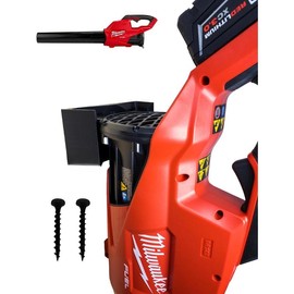 Milwaukee M18  Leaf Blower Wall Mount - Compatible with 2724-20 & 2724-21 - Leaf Blower Wall Mount Holder Bracket for Garage Storage - Easy Installation with Free Screws Included (Black) - Colour: Black