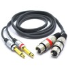 VITALCO 2x XLR Female to 2x 6.3 mm TS Jack