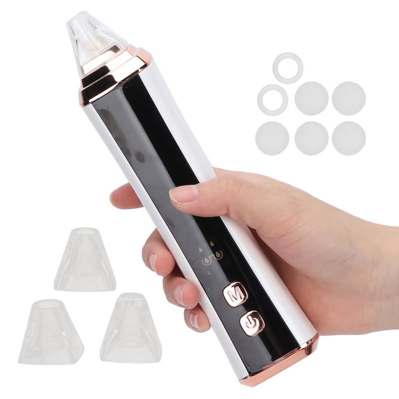 Electric Vacuum Blackhead Remover Rechargeable Face Pore Cleaner Acne Whitehead