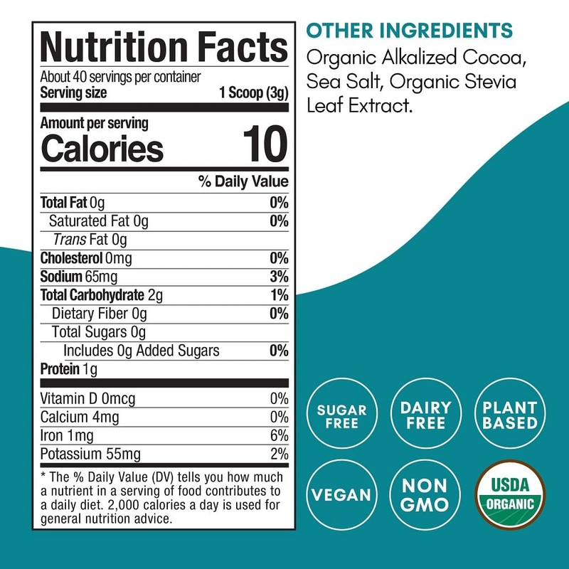 Mindful Nutrition Organic Skinny Hot Cocoa Mix - 40 Servings