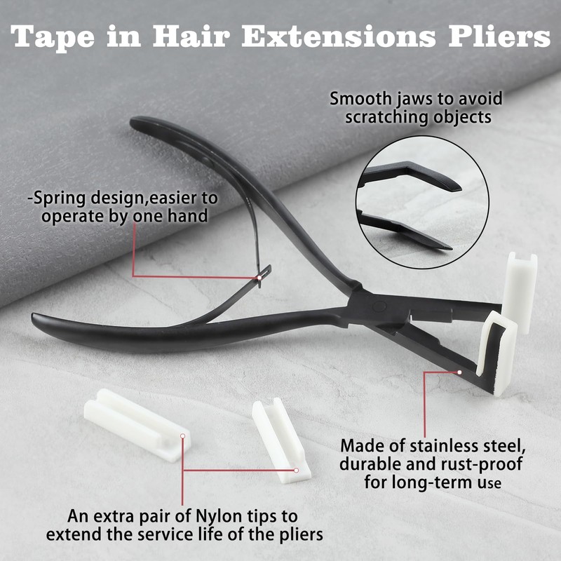 LEONTOOL Extensions Pliers Hair Sealing Pliers Hair Extension Pliers Flat