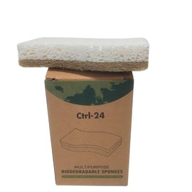 Ctrl-24 Eco-Friendly Coconut Husk Sponge - Natural Scrubber for Kitchen, Dishes, and Cleaning - Biodegradable, Durable, and Non-Scratch