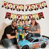 Talorine Need Four Speed Banner, Racing Car 4th Birthday Decorations,