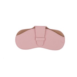 CARRY ALL BEFORE ONE Eyeglass Case, Neck Strap, Thin, Slim, Soft, Stylish, Women's, Men's, PU Leather, Lightweight, Compact, Storage, Portable, Strap Hole, Pink