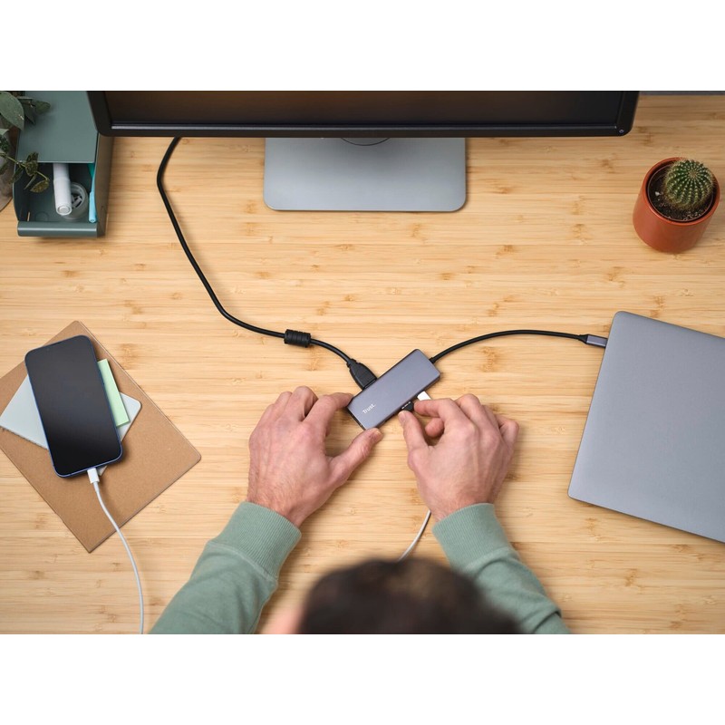 Trust Dalyx USB C Adapter 6-in-1, USB-C Hub with 4K