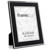 Frametigo - Silver Plated Black Photo Frame, 8"x10" (20x25cm) Photo