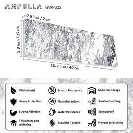 AMPULLA Garage Smith GWP02S Garage Wall Protector Car Door Protectors, Marble Grain, Designed in Germany (4-Pack Marble Grain)