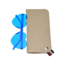 YOGEROY Heart Shaped Sunglasses with A Lovely Glasses Case Trendy Candy Color Eyewear for Party Favor (Blue)