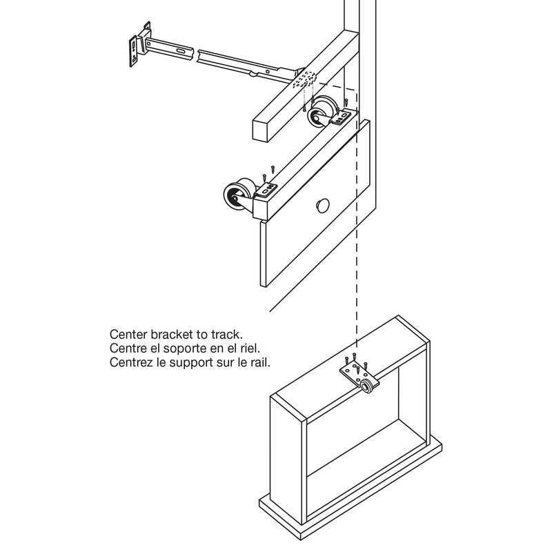 Prime-Line R 7132 Steel Bracket Drawer Track Roller with Plastic