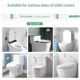 Germiwipe Printed Toilet Seat Bands,Toilet Strips,Hotel Essentials Paper Toilet Seat band for Hotels Motels Hospitals (Case of 2000)