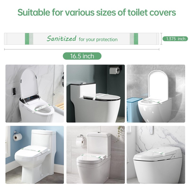 Germiwipe Printed Toilet Seat Bands,Toilet Strips,Hotel Essentials Paper Toilet Seat