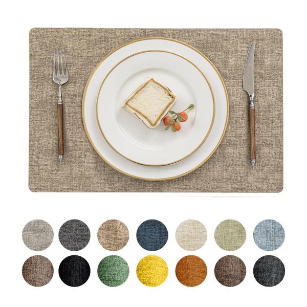 Romanstile Vinyl Placemats Set of 6-12 X 18 Inch -