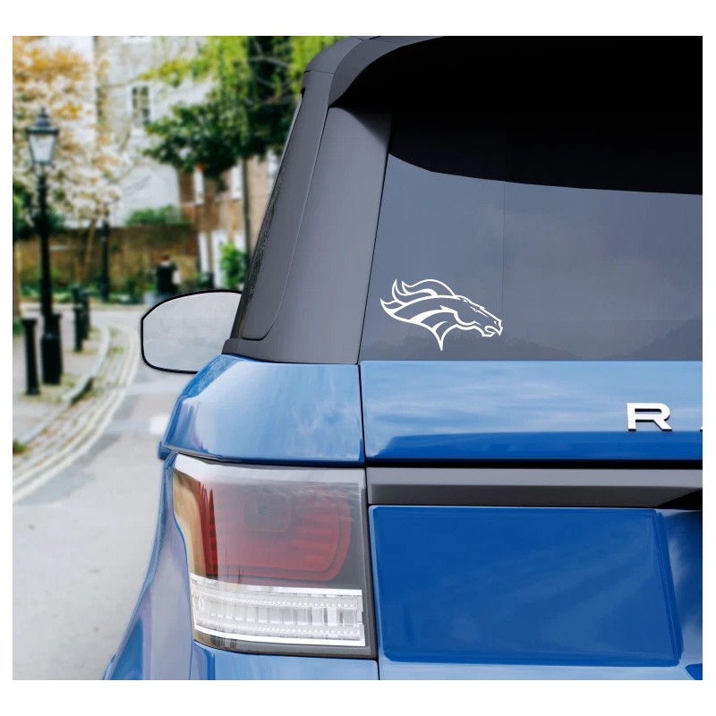 Unbranded Denver Broncos Vinyl Decal - Black, 4"