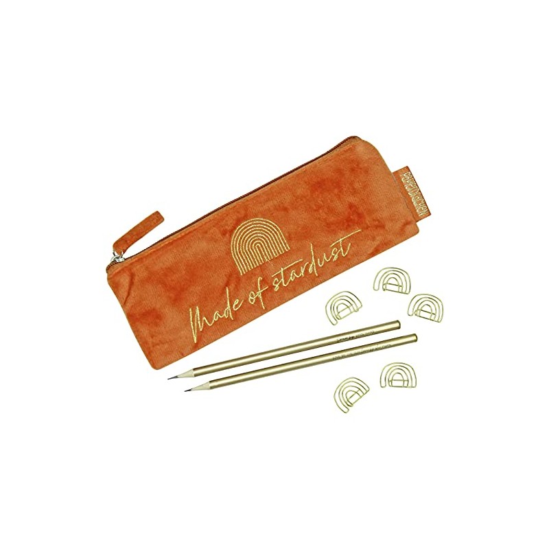 Papierdrachen Velvet Pencil Case, rust, Pencil case