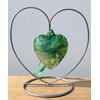 May Emerald 8cm Birthstone Glass Heart