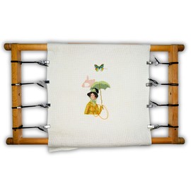 Canvas Stretch Clips for cross stitch and Needle minder Side Tensioners Set of 8 Clips for Scroll Frames embroidery kit Set of 8 side tensioners for embroidery frames Scroll Rod Side Bar Tension Clips Scroll Rod