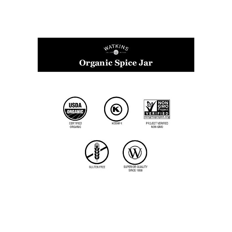 Watkins Gourmet Organic Spice Jar, IPA Seasoning, 3.6 oz. Bottle,