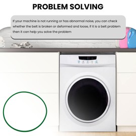 MCSDRY35W Seamless compact portable Dryer blower fan belt compatible with Magic Chef MCSDRY35W Fan Belt(3.5 Cu.Ft，110V 1500W) Mini Compact Dryer Fan Belt 1 pcs