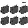 uxcell 6Pcs PCB Mount 3.5mm 5 Pin Socket Headphone Stereo