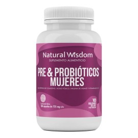 Probiticos Mujer  Prebiticos  10 Billones por cpsula  Fortalece el sistema inmunolgico  Probiticos femeninos  Colgeno hidrolizado - Vitamina A, D, E, 