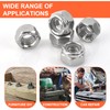 3/8"-16 Inch Lock Nuts -12Pack Nylon Insert Hex Locknuts,304 Stainless