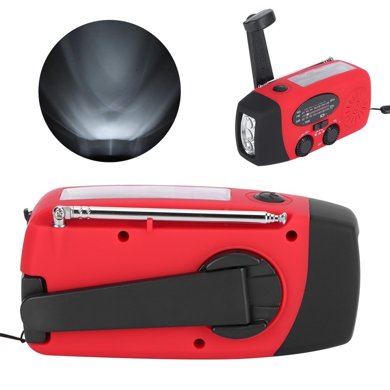 QQT088 ABS Solar Energy Emergency Multifunction Hand Crank Radio Support