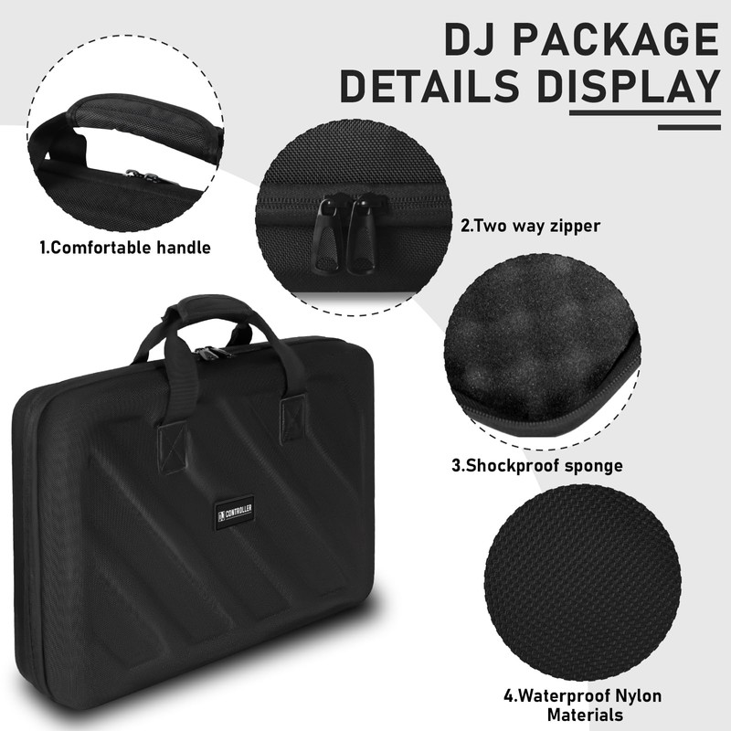 LVKAYCE Hard Case Compatible with Pioneer DJ Controller DDJ-FLX4/DDJ-400/DDJ-SB2/DDJ-200/DDJ-SB3/DDJ-RB Protective