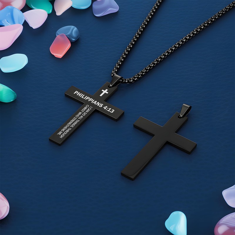 Cavalcade Cross for Car Rear View Mirror Lords Prayer Bible