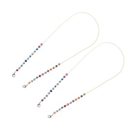 Ciieeo 2pcs Eyewear Rope Portable Mask Strap Glasses Chain for Outdoor Use Stylish Beaded Design for Boys and Girls Adults for Hanging Masks Glasses Comfortable and Functional