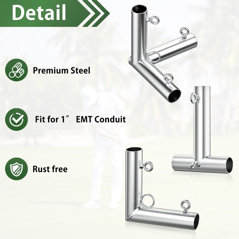 ForoGore 10 Pcs 1'' Golf Frame Corner Kit DIY Canopy