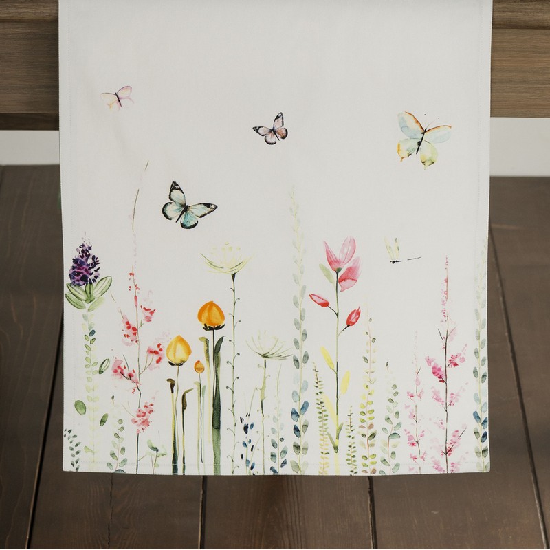 Maison d' Hermine Spring/Summer Table Runner, 100% Cotton, Decorative Easter
