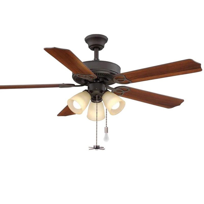 SmoTecQ Ceiling Fan Pull Chain Extender with Decorative Frosted Glass