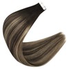 Full Shine Real Human Hair Tape in Extensions for Women
