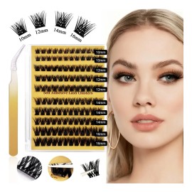 Kit De Pestañas Autoadhesivas Impermeable Y Reutilizable Diy Negro C