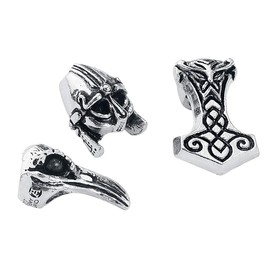 Alchemy Gothic Norse Hair Beads Bartperlen silberfarben