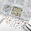 Beadsland 4300pcs Flatback Rhinestones,AB Crystal Rhinestones Nail Gems Round Crystal