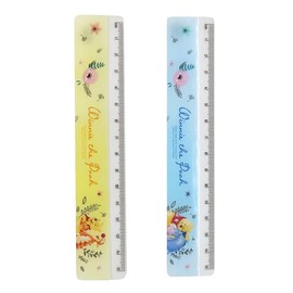 Bear Pooh 15cm Straight Ruler Set, Metric for School Classroom, Home, or Office - Great Gift for Kids, Kawaii Anime Plastic Ruler (2pcs)