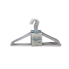 THE UM24 20 Counts Wire Cloth Hangers Galvanized Steel Metal Suit Clothes Hanger with Plastic Coating White Color 16" (40.5Cm) Wide - 13 Gauge