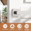 Probrico 1 Pack Dummy Door Handle for Closets French Doors,Satin