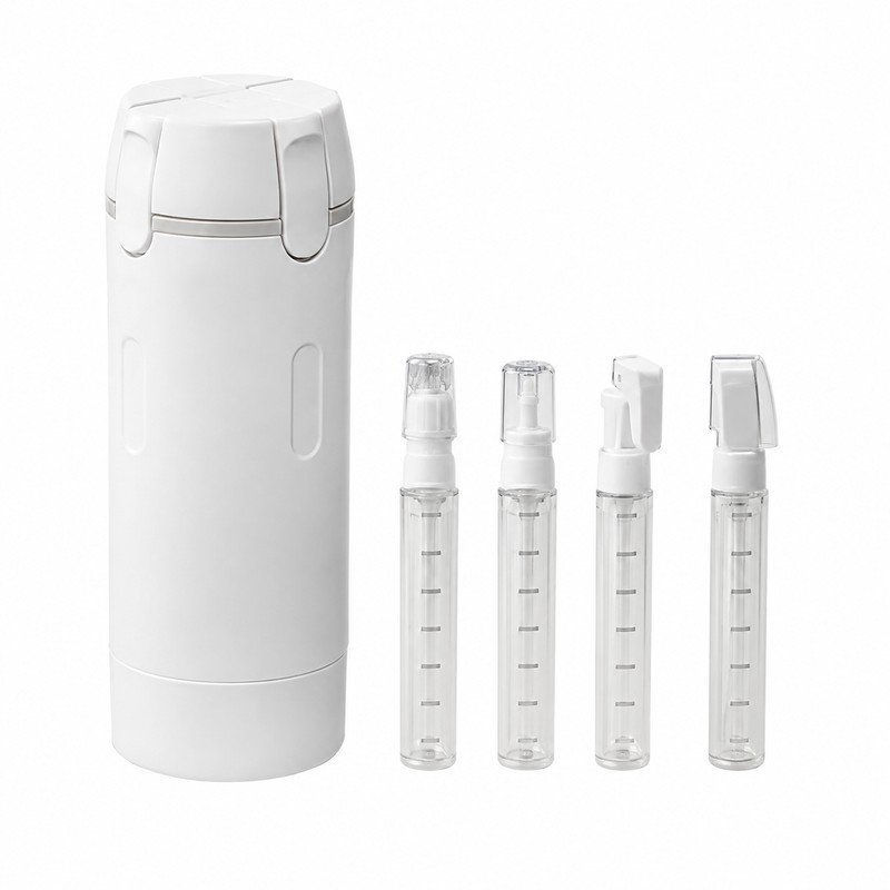 4-in-1 Travel Refillable Dispenser Bottle – Compact 50 ml Toiletry