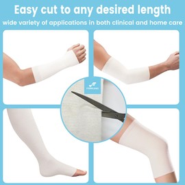 Tubular Bandages Cotton Elastic Support Bandage Size C,Washable Compression Bandage Compression Wrap Roll Tubigrip for Arms, Legs 2''X11 Yards