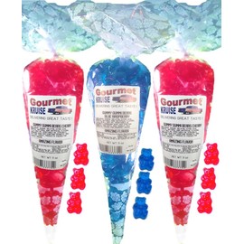 Gourmet Kruise Gummy Gummi Bears Signature Gift Bags (2) Wild Red Cherry (1) Blue Raspberry( NET WT 33 OZ )