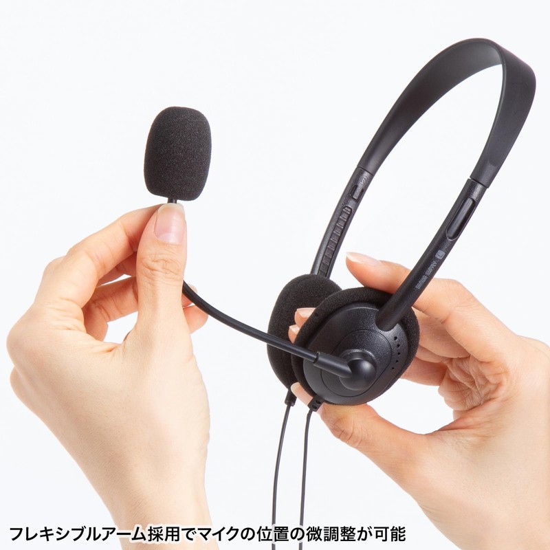 Sanwa Supply MM-HS408BK 4 Pole Compatible Headset