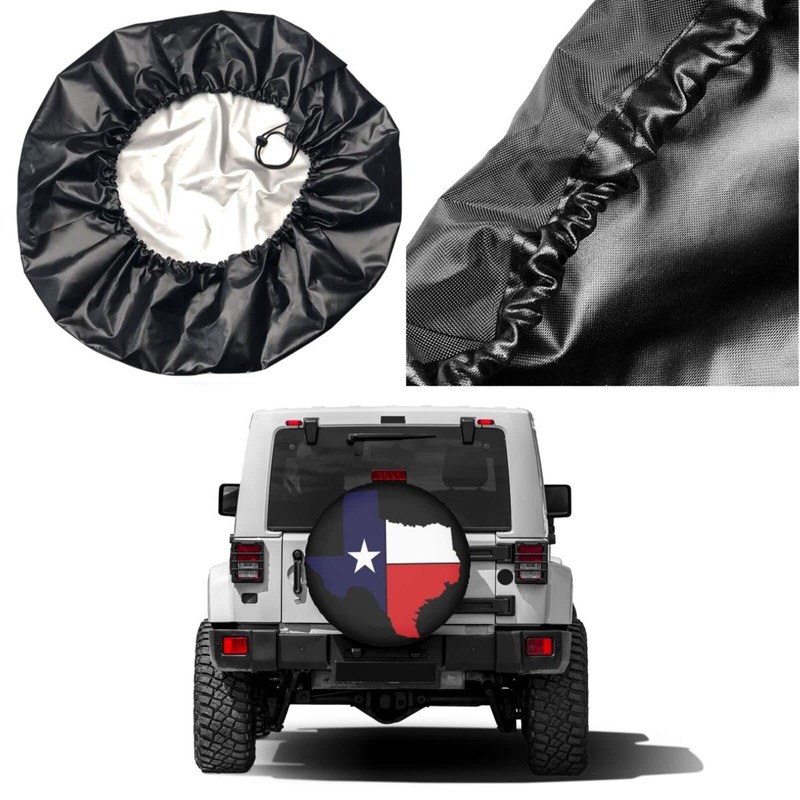 Foruidea Texas Flag Spare Tire Cover Dust-Proof Wheel Tire Cover